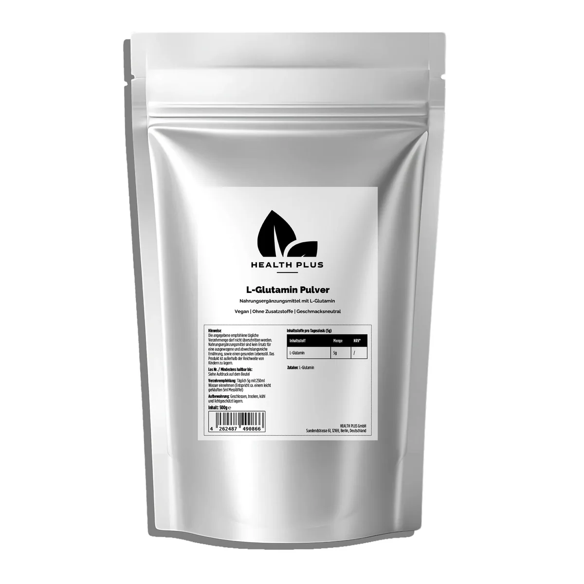 L-Glutamin Pulver Doypack - 500g